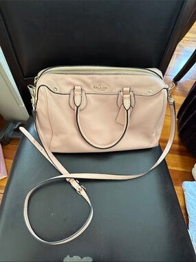 Coach vintage Light Blush Pink Leather Satchel with Removable Strap